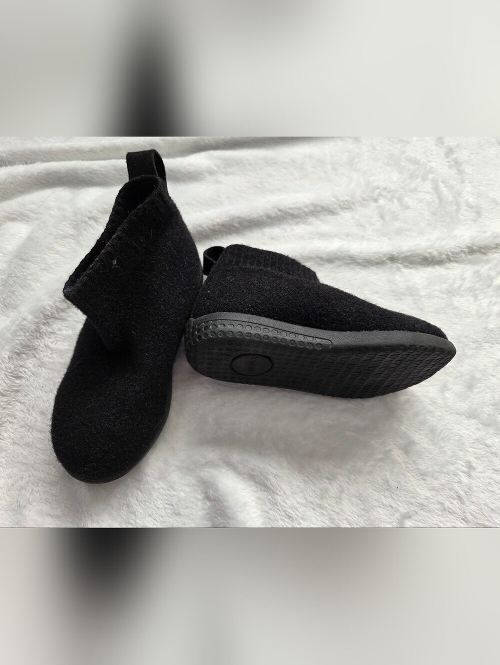 heyfolks Kids Black Knit Slip-On Bootie Shoes